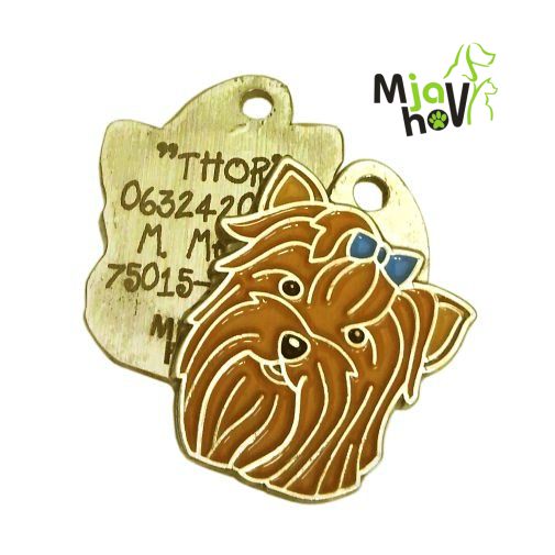 hundemarke-mit-gravur-yorkshire-terrier-blau.jpg Hundemarken MjavHov - Hundemarke, Hundemarken online, Hundemarken mit gravur, gravierte Hundemarken, Hundeanhänger, Anhänger mit gravur, Hundezubehöer, Rassen Hundemarke, Tieranhänger